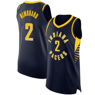 Men's Andrew Nembhard Indiana Pacers Navy Authentic Jersey - Icon Edition