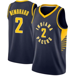 Men's Andrew Nembhard Indiana Pacers Navy Swingman Jersey - Icon Edition