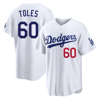 Men's Andrew Toles Los Angeles Dodgers White Limited Home Stadium Jersey