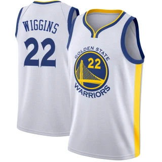 Men's Andrew Wiggins Golden State Warriors Gold Swingman White Jersey - Association Edition