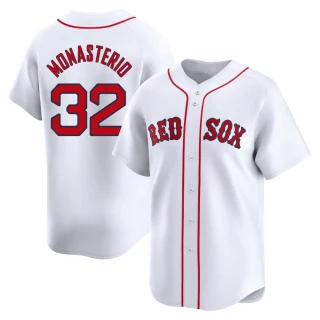 Men's Andruw Monasterio Boston Red Sox White Limited Home Jersey