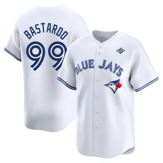 Men's Angel Bastardo Toronto Blue Jays White Limited Home 2025 World Series Jersey