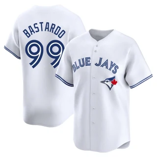 Men's Angel Bastardo Toronto Blue Jays White Limited Home Jersey