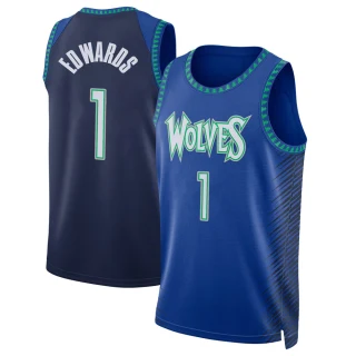 Men's Anthony Edwards Minnesota Timberwolves Blue Swingman 2021/22 City Edition Jersey