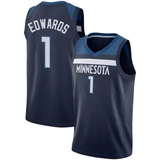 Men's Anthony Edwards Minnesota Timberwolves Navy Swingman Jersey - Icon Edition
