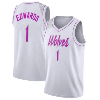Men's Anthony Edwards Minnesota Timberwolves White Swingman 2018/19 Jersey - Earned Edition