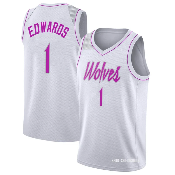 Men's Anthony Edwards Minnesota Timberwolves White Swingman 2018/19 Jersey - Earned Edition