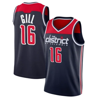 Men's Anthony Gill Washington Wizards Navy Swingman 2019/20 Jersey - Statement Edition