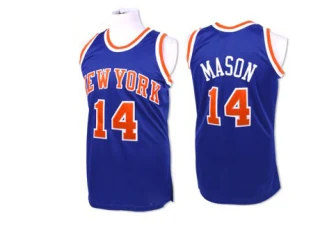 Men's Anthony Mason New York Knicks Royal Blue Authentic Throwback Jersey