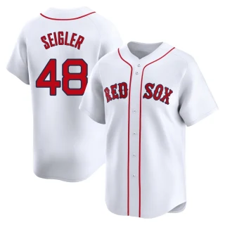 Men's Anthony Seigler Boston Red Sox White Limited Home Jersey