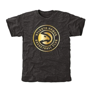 Men's Atlanta Hawks Gold Collection Tri-Blend T-Shirt - Black