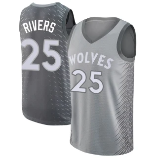 Men's Austin Rivers Minnesota Timberwolves Swingman Silver Jersey - City Edition