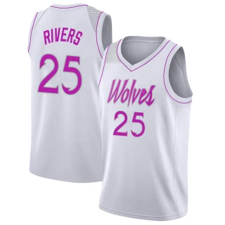 Men's Austin Rivers Minnesota Timberwolves White Swingman 2018/19 Jersey - Earned Edition