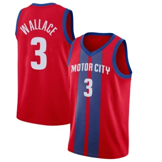 Men's Ben Wallace Detroit Pistons Red Swingman 2019/20 Finished Jersey - City Edition