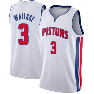 Men's Ben Wallace Detroit Pistons White Swingman Jersey - Association Edition