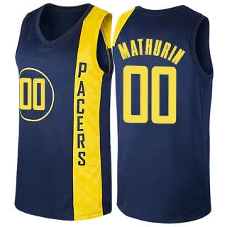 Men's Bennedict Mathurin Indiana Pacers Navy Blue Swingman Jersey - City Edition