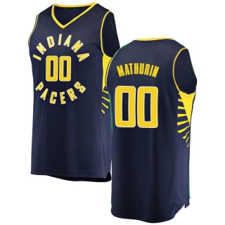 Men's Bennedict Mathurin Indiana Pacers Navy Fast Break Jersey - Icon Edition