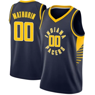 Men's Bennedict Mathurin Indiana Pacers Navy Swingman Jersey - Icon Edition