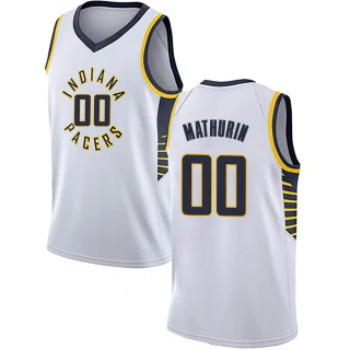 Men's Bennedict Mathurin Indiana Pacers White Swingman Jersey - Association Edition