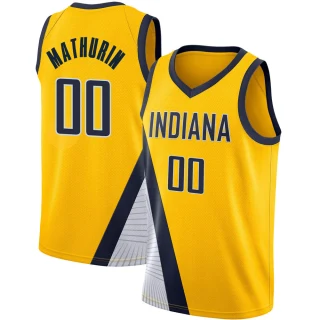 Men's Bennedict Mathurin Indiana Pacers Yellow Swingman 2019/20 Jersey - Statement Edition