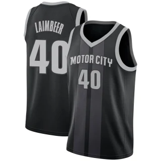 Men's Bill Laimbeer Detroit Pistons Black Swingman 2018/19 Jersey - City Edition
