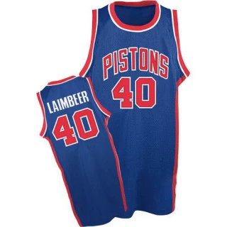 Men's Bill Laimbeer Detroit Pistons Blue Swingman Throwback Jersey