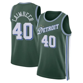 Men's Bill Laimbeer Detroit Pistons Green Swingman 2022/23 City Edition Jersey