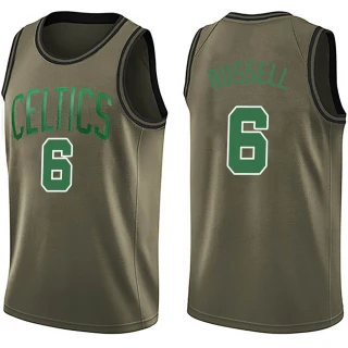 Men's Bill Russell Boston Celtics Green Swingman Salute to Service Jersey
