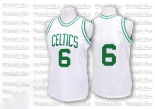 Men's Bill Russell Boston Celtics White Authentic Throwback Jersey