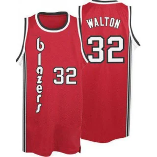 Men's Bill Walton Portland Trail Blazers Red Swingman Throwback Jersey