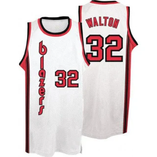 Men's Bill Walton Portland Trail Blazers White Authentic Throwback Jersey