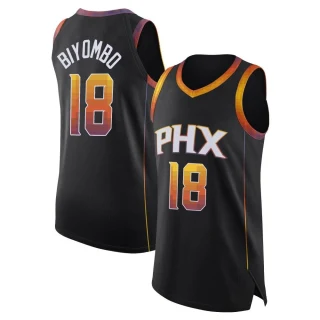 Men's Bismack Biyombo Phoenix Suns Black Authentic Jordan Brand 2022/23 Jersey - Statement Edition