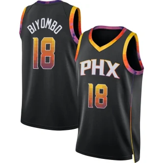 Men's Bismack Biyombo Phoenix Suns Black Swingman Jordan Brand 2022/23 Jersey - Statement Edition