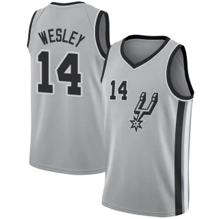 Men's Blake Wesley San Antonio Spurs Swingman Silver Jersey - Statement Edition