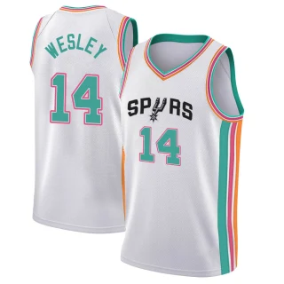 Men's Blake Wesley San Antonio Spurs White Swingman 2021/22 City Edition Jersey