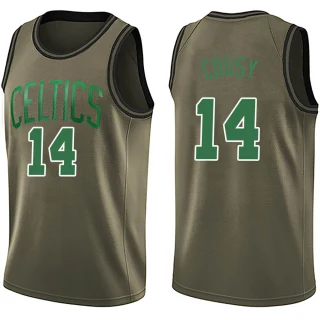 Men's Bob Cousy Boston Celtics Green Swingman Salute to Service Jersey