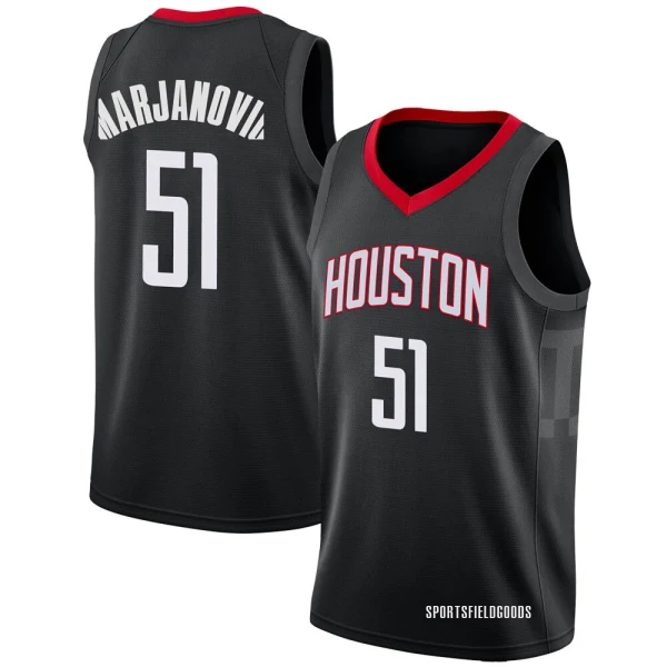 Men's Boban Marjanovic Houston Rockets Black Swingman Jersey - Statement Edition