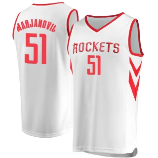 Men's Boban Marjanovic Houston Rockets White Fast Break Jersey - Association Edition