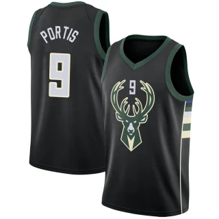 Men's Bobby Portis Milwaukee Bucks Black Swingman Jersey - Statement Edition
