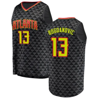 Men's Bogdan Bogdanovic Atlanta Hawks Black Fast Break Jersey - Icon Edition