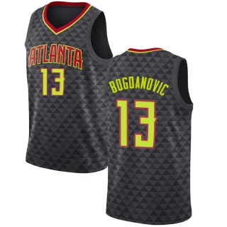 Men's Bogdan Bogdanovic Atlanta Hawks Black Swingman Jersey - Icon Edition