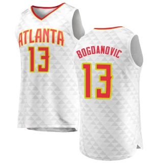 Men's Bogdan Bogdanovic Atlanta Hawks White Fast Break Jersey - Association Edition