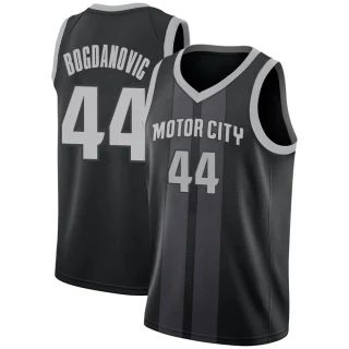 Men's Bojan Bogdanovic Detroit Pistons Black Swingman 2018/19 Jersey - City Edition
