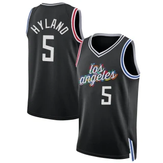 Men's Bones Hyland Los Angeles Clippers Black Swingman 2022/23 City Edition Jersey