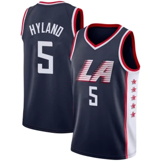 Men's Bones Hyland Los Angeles Clippers Navy Swingman 2018/19 Jersey - City Edition