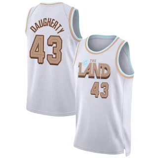 Men's Brad Daugherty Cleveland Cavaliers White Swingman 2022/23 City Edition Jersey