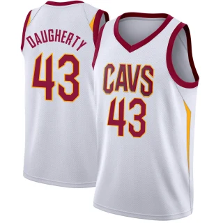 Men's Brad Daugherty Cleveland Cavaliers White Swingman Jersey - Association Edition