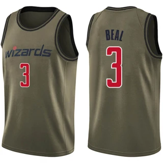 Men's Bradley Beal Washington Wizards Green Swingman Salute to Service Jersey