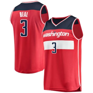 Men's Bradley Beal Washington Wizards Red Fast Break Jersey - Icon Edition
