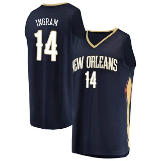Men's Brandon Ingram New Orleans Pelicans Navy Fast Break Jersey - Icon Edition
